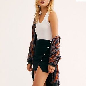Free People We the Free Notch Button Wrap Skirt